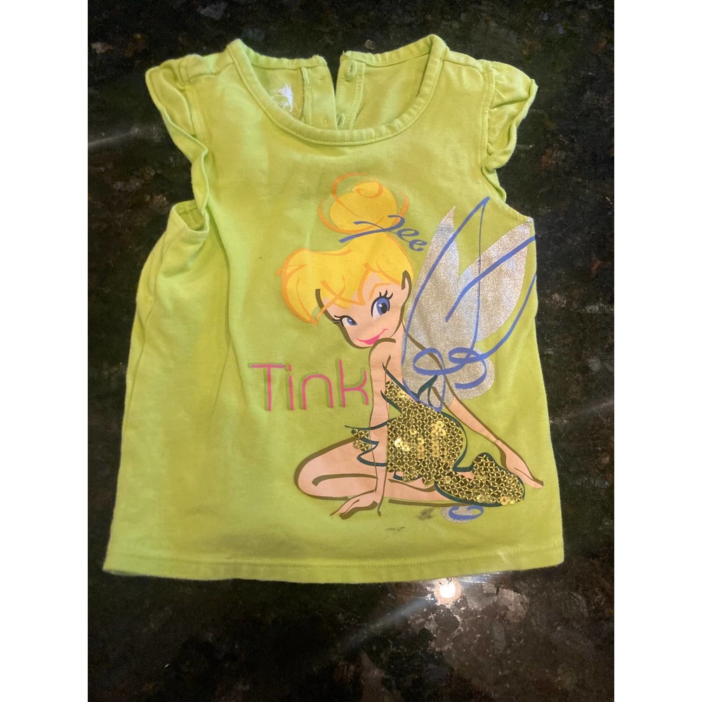 2T Disney Tinkerbell Green T-shirt